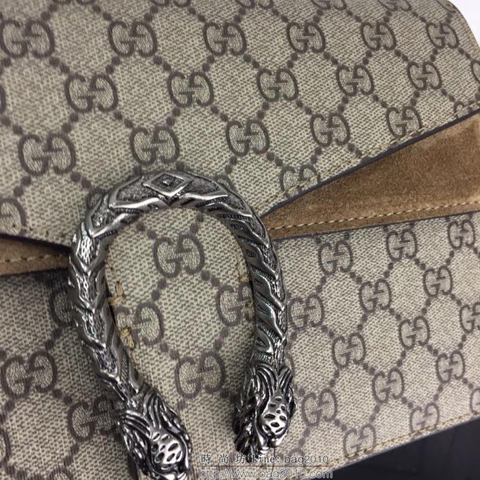 GUCCI古馳 新款 專櫃品質 原單 400249 啡Pvc配牛皮 鏈條 單肩斜挎包HY1459
